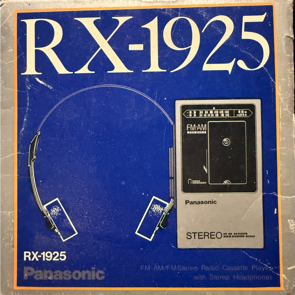 Panasonic RX-1925 Stereo Headphones - Blue and Black